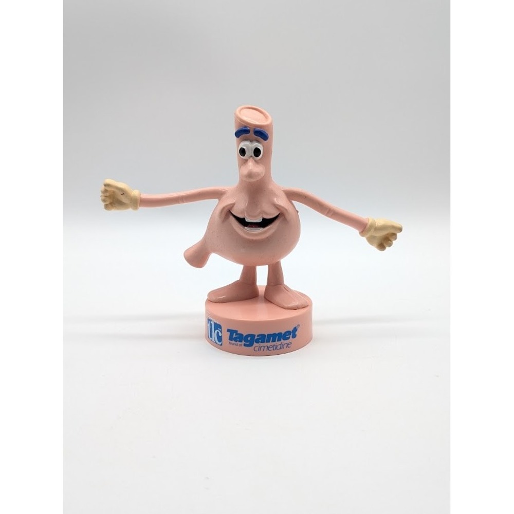 Tagamet Cimetidine Stomach Mascot Tommy Figure Pharmaceutical Advertising Vtg 88